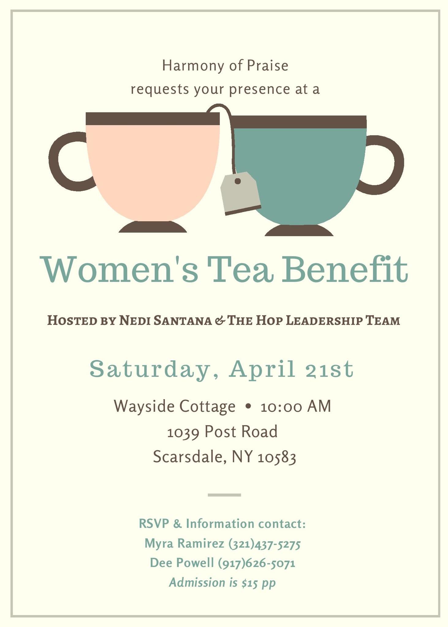 Women S Tea Benefit Harmony Of Praise Christian Ministry